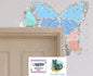 Glitter-look Butterfly Corner Door Sitter- Door Topper - Decoration - Gift - PNG Digital Download for Sublimation