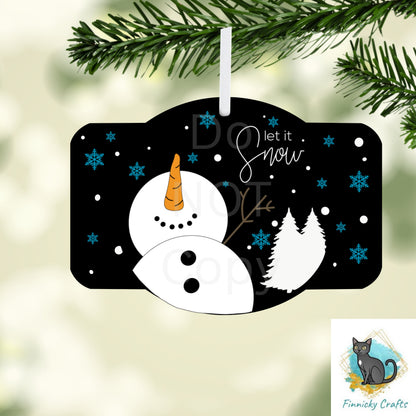 Rounded plaque, Snowman, Christmas ornament, Sublimation, Digital, PNG, Design, Download Only, Ornament, Decoration, Sign