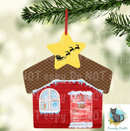 Nativity Scene/Creche, Gingerbread House, Red House Christmas Ornament, Earrings, Badge Reel, Decor, Decoration png
