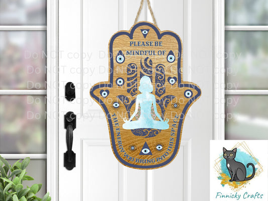 Hamsa Hand - Evil Eye - Yoga - Mindful Sublimation Design PNG Graphic Clip Art Digital Download