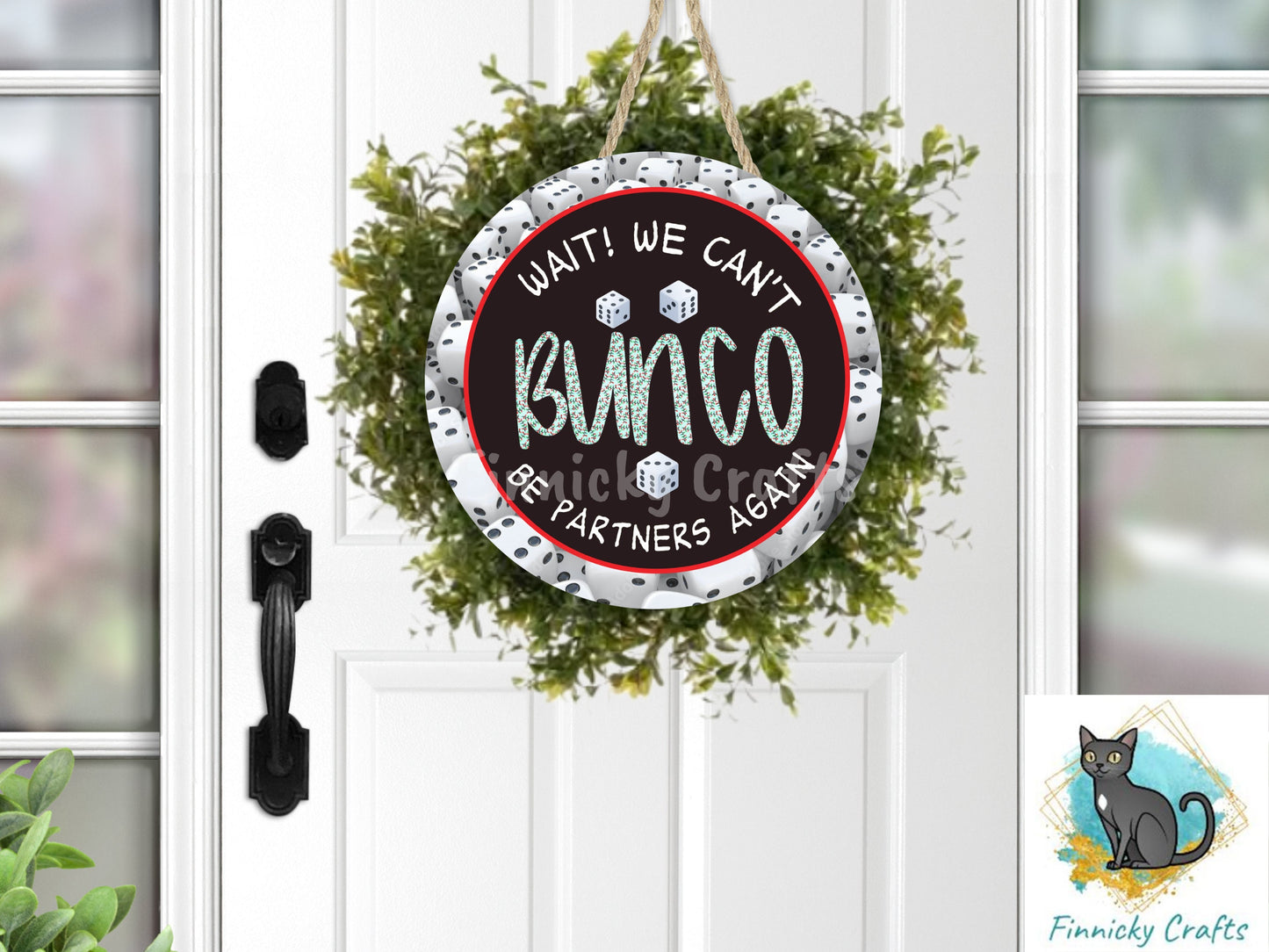 Bunco, Digital, PNG, Design, Download, Door Hanger, Ornament, Earrings, Badge Reel, Keyrings, Sublimation