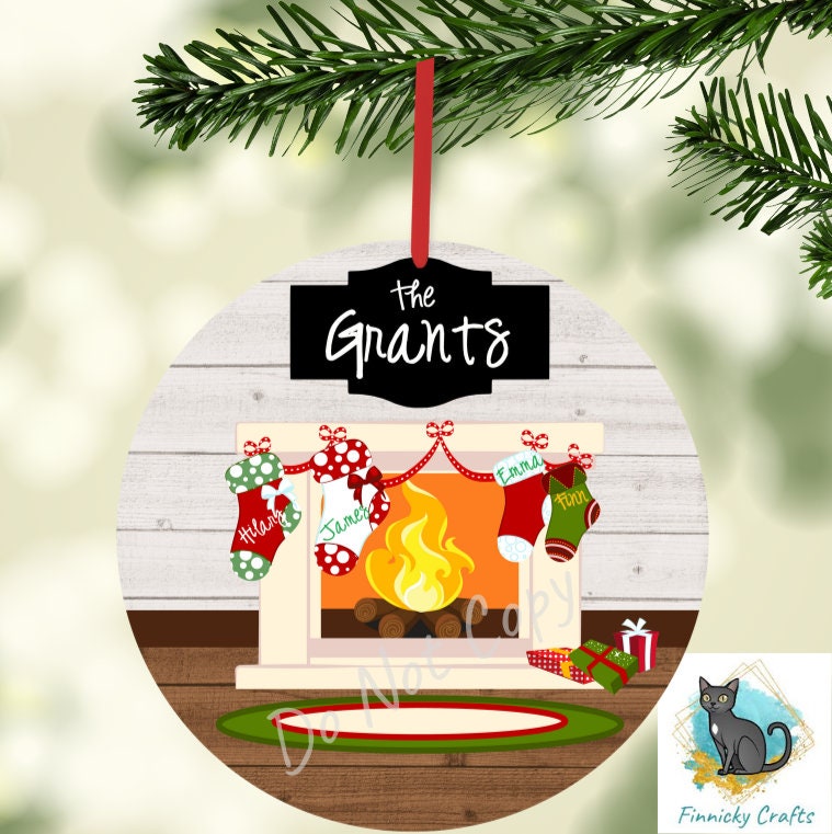 Customizable Fireplace Scene Christmas trees stockings fireplace presents Xmas Sublimation Design PNG Graphic Clip Art Digital Download