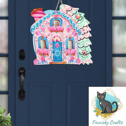 Gingerbread house with tree - Christmas Sublimation Design PNG Graphic Clip Art Digital Download