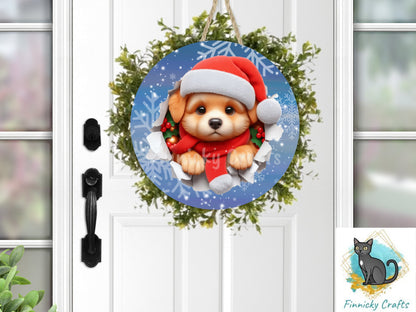 Circle Round 3D Christmas Dogs Customizable Design Bundle, Sublimation, Digital, PNG, Design, Download