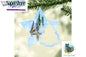Winter Deer Star with Tree Christmas Ornament png