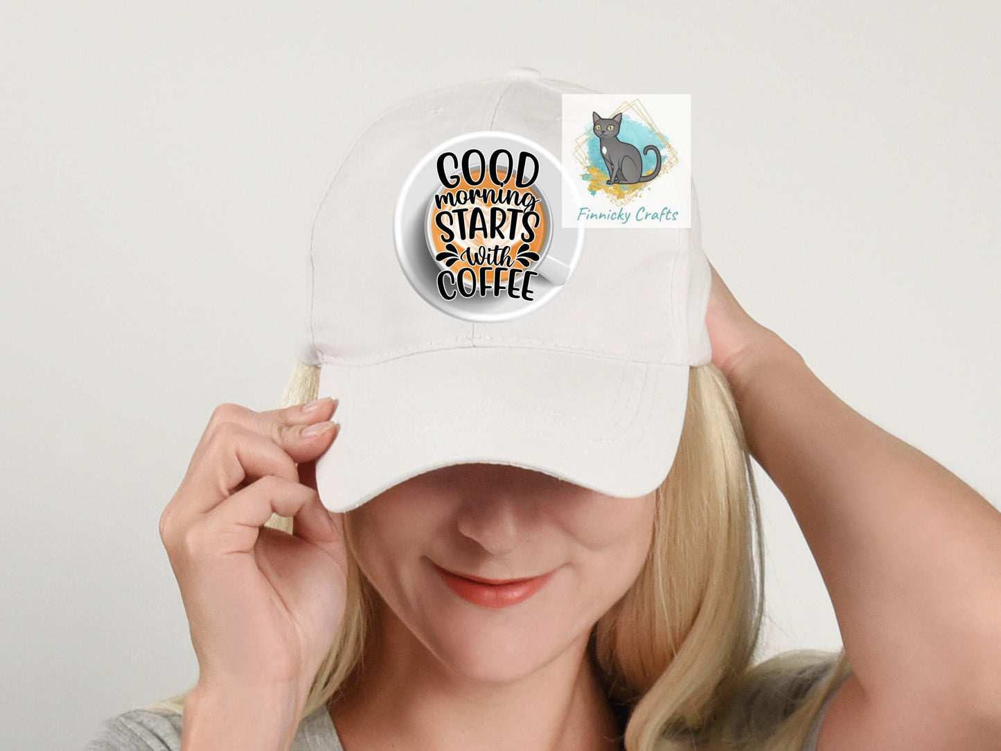 Good Morning Starts with Coffee Round Sign - T-shirt Design - Coasters - Digital Download