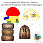 Interchangeable Mushroom, Beehive, Bees, Mushroom Design, 3d Mushroom Decor, Gnome Mushroom