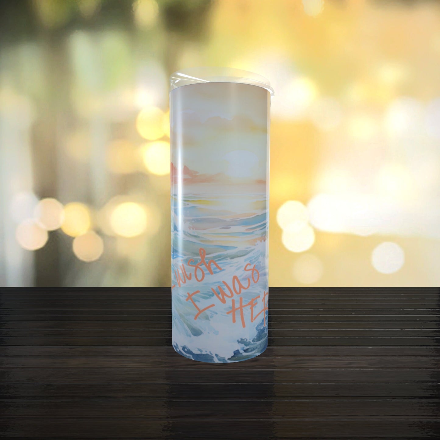 Lunch bag png, beach, wish I was here,  summer, straight tumbler wrap, sublimation, png