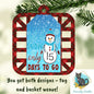 Wipe off Snowman Countdown Christmas Tag, Basket Weave Digital, PNG, Design, Download, Door Hanger, Ornament, Sublimation,