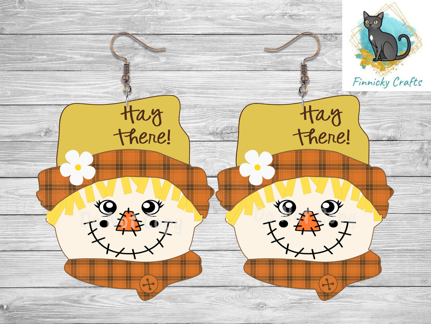 Scarecrow Head Design, Bundle, Fall, Plaid, Autumn, Cute, Sublimation, PNG, Digital Download, Earrings, Door Hanger, Decoration