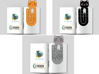 Cat Head Bookmark BUNDLE Sublimation PNG - Books Instant Digital Download - Cat Bookmark PNG