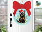 Ball with bow; Christmas Black Cat Christmas Ornament png