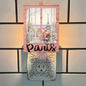 Paris Window Scene Spring Ornament, Nightlight, Sublimation, Digital, PNG, Design, Download, 2 piece, window overlay