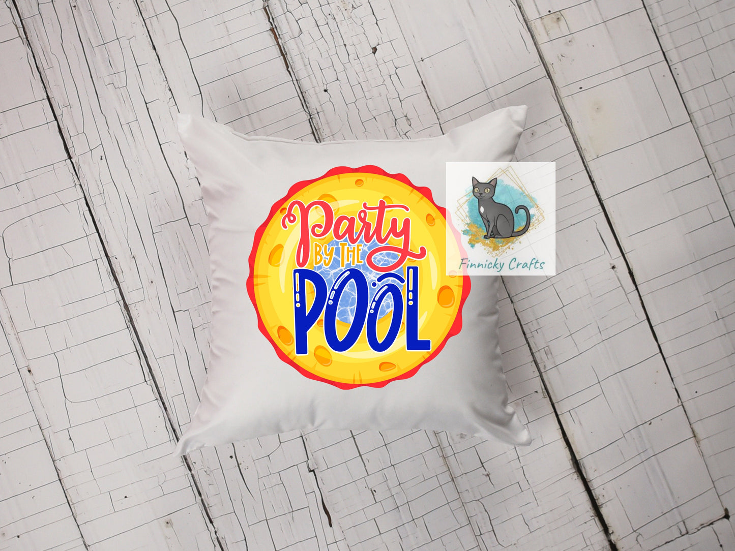 Party by the Pool Round Sign - T-shirt - Cap - Pillow - Apron - Coaster - Cup - Bag Design - Digital Download