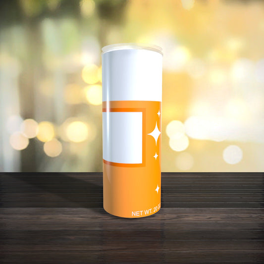 Customizable Spray Can Tumbler Template - Be Gone Template - Orange - Digital Design - Sublimation Tumbler