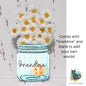 Flower Holder Mason Jar, Mother's Day, Grandma and blank, Customizable, Sublimation, Digital, PNG, Design, Download