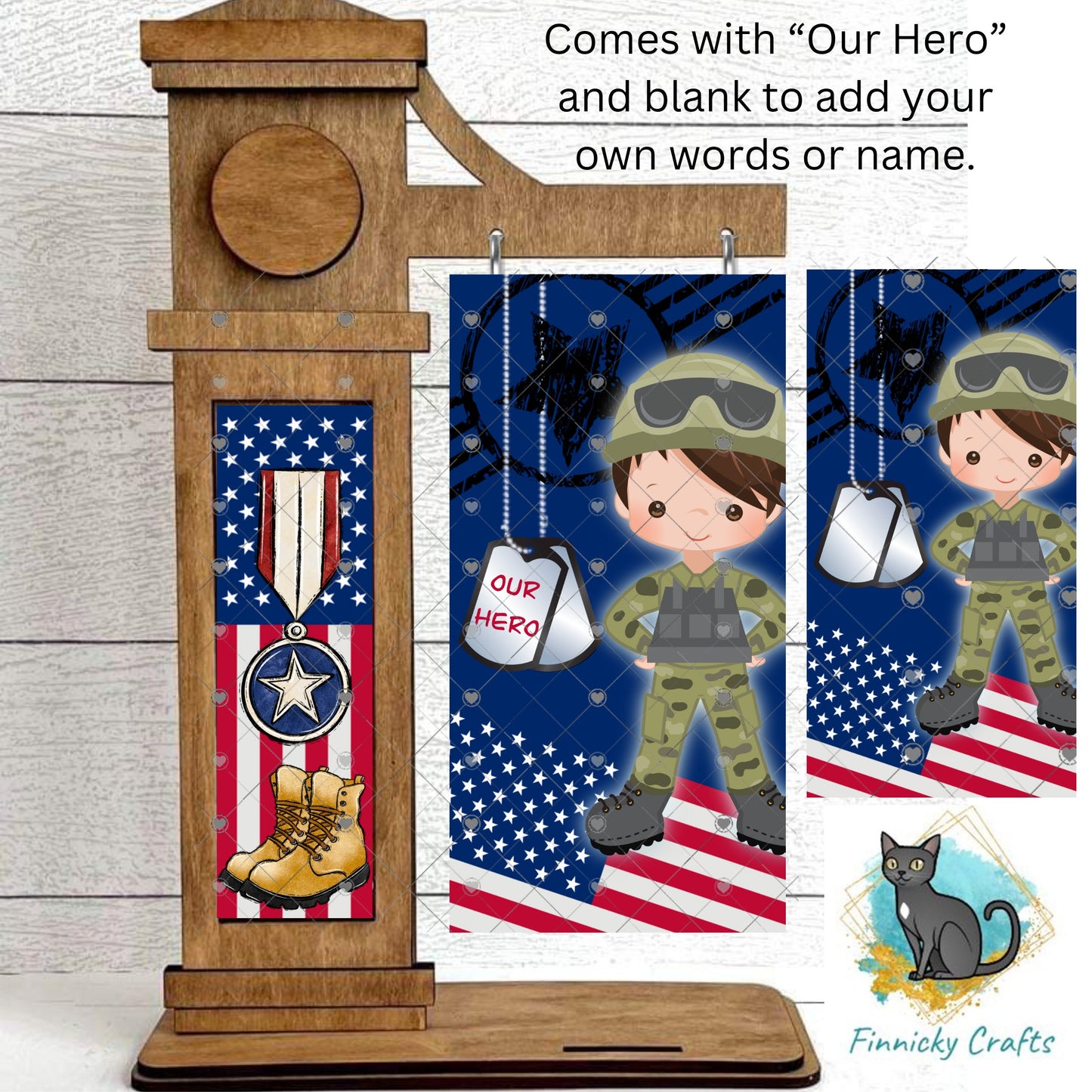 2-Piece, Customizable, Interchangeable Military Sign Inserts, Army Men, Bundle Sublimation, Digital, PNG, Design, Download