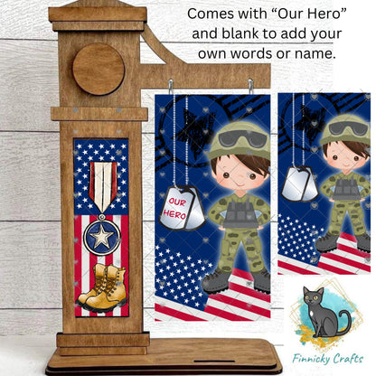 2-Piece, Customizable, Interchangeable Military Sign Inserts, Army Men, Bundle Sublimation, Digital, PNG, Design, Download