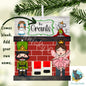 Santa Fireplace - Customizable Ornament,  Sublimation, Digital, PNG, Design, Download, Nutcracker, Add name, greeting or leave blank