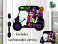 Tonight We Fly Witch/Halloween Golf Cart, Sublimation, PNG, Digital Download, Earrings, Door Hanger, Decoration, Ornament