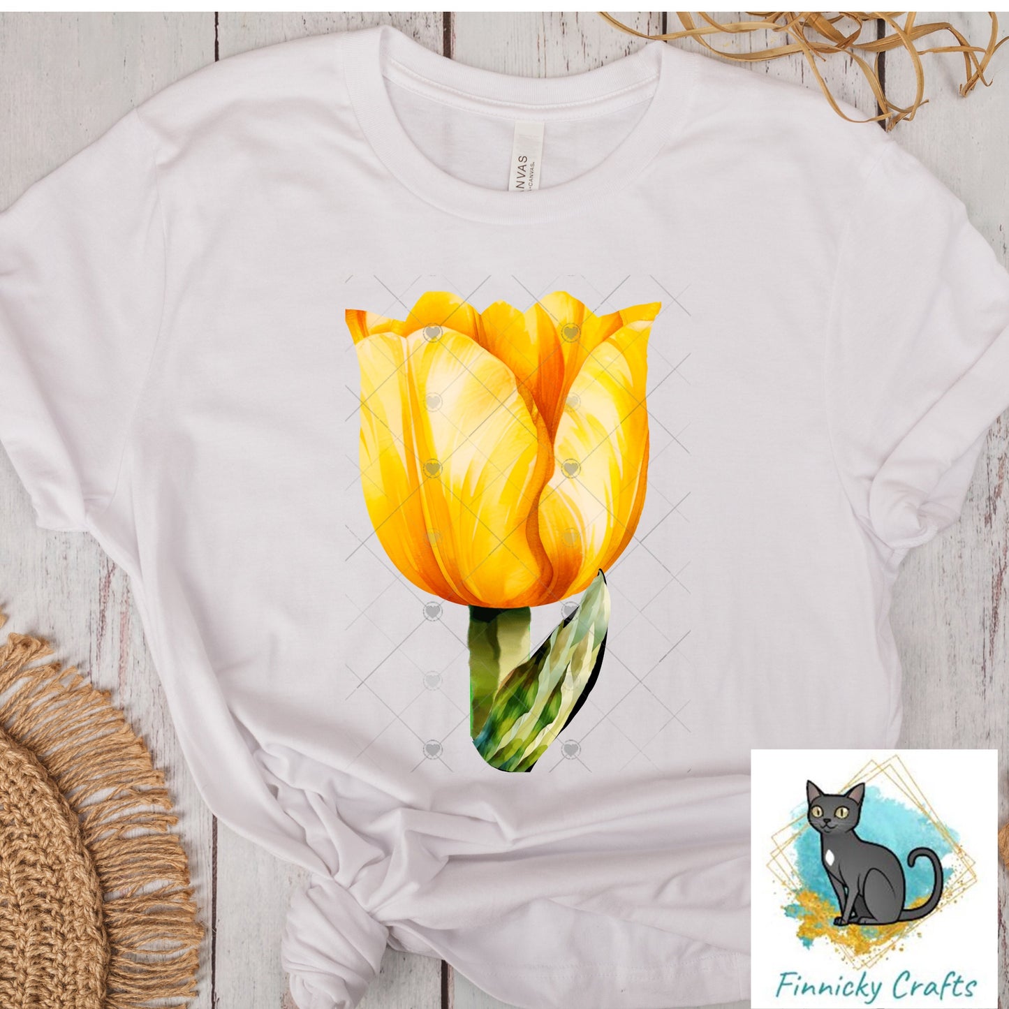Tulips Sublimation Flower Digital Design- 4 colors - Bundle - Earrings - Signs - Design - keyring - badge reel - bag shirt design