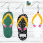 Teacher School Flip Flops Earrings Shape  png - Sublimation Designs Earrings Png