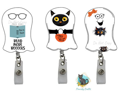 Ghosts Bundle, Sublimation, Reading ghost, TOT cat, ghost holding cat Digital, PNG Design, Earrings, Wall Decor, Door Hanger
