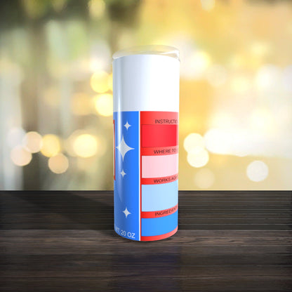 Customizable Spray Can Tumbler Template - Be Gone Template - Red White Blue - Digital Design - Sublimation Tumbler