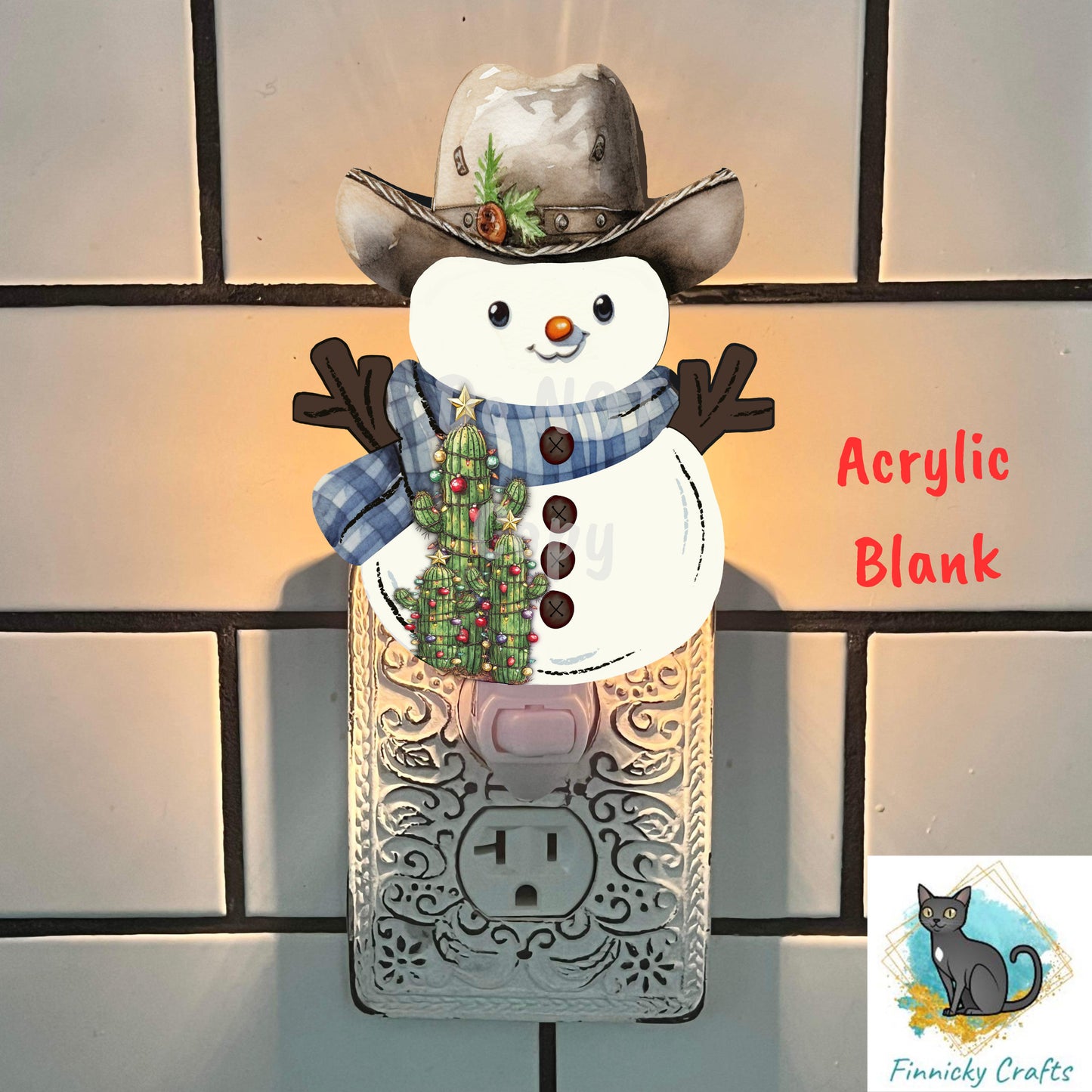 Cowboy Snowman- Sublimation Design -Earrings, Winter, Christmas, Ornament, Sign, Decor, Suncatcher, MDF, DTF, Acrylic