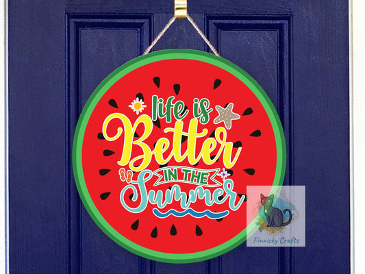 Life is Better in the Summer Round Sign - T-shirt Design - Digital Download