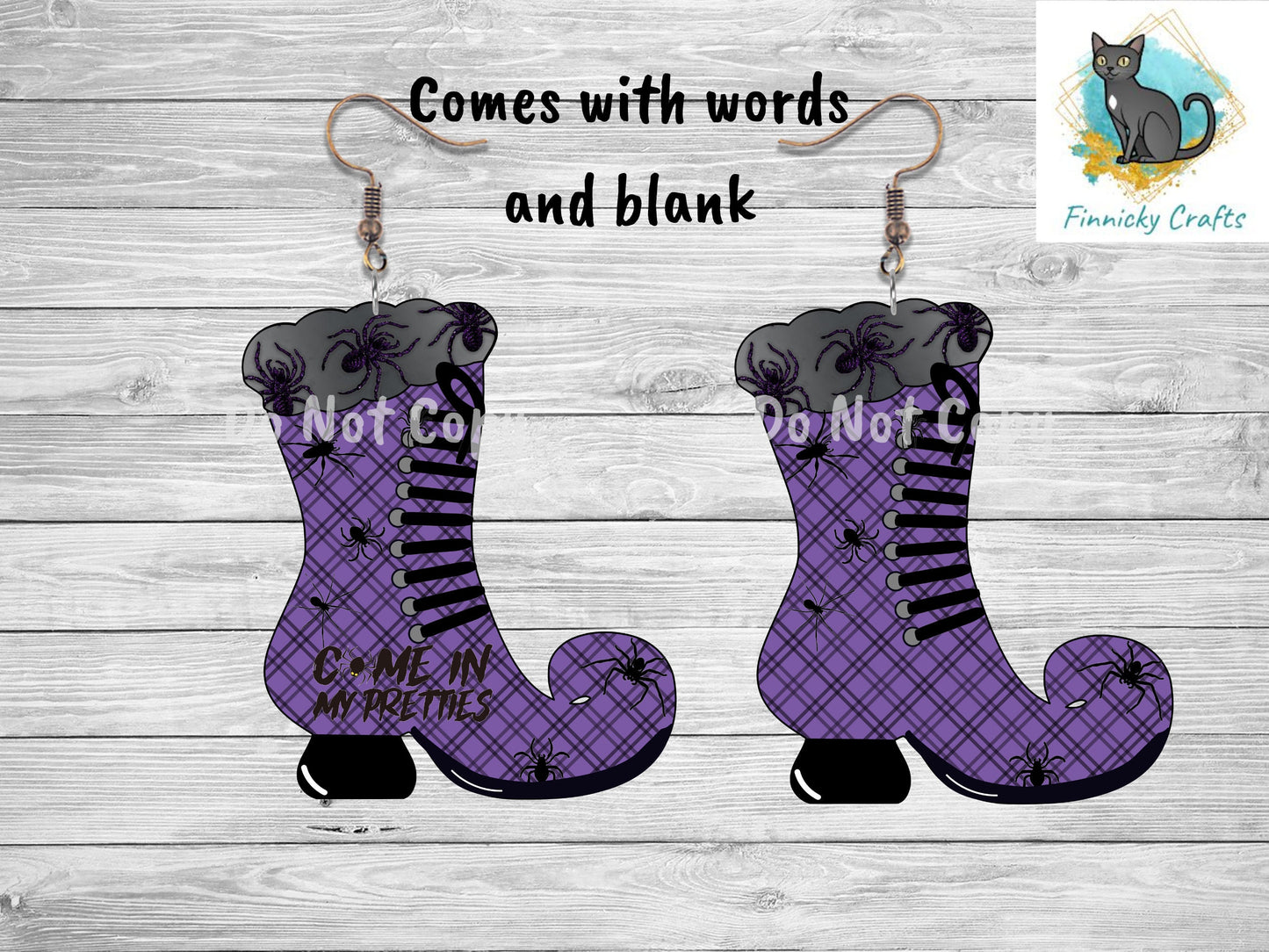 Fall, Halloween, Witch's Boot, Spooky, Spiders Welcome, Earrings, Door Wall Hanger, Sublimation, Digital, PNG, Design, Download Only, Tiered