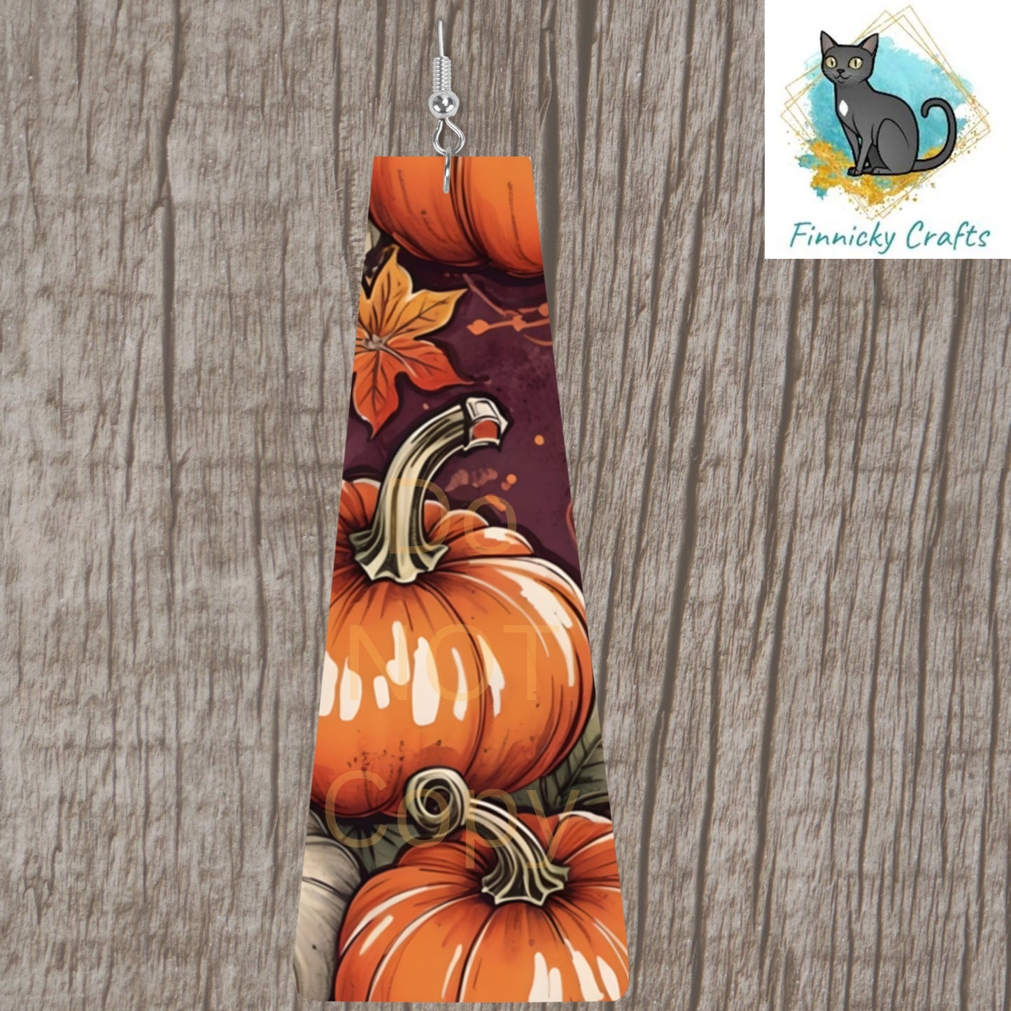 Modern Bar, Pumpkins, Fall Sublimation, PNG Digital Design, Earrings, MDF, Acrylic
