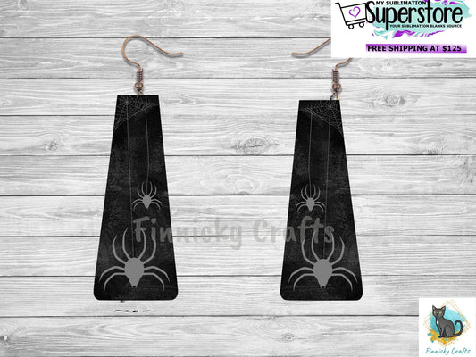 Modern Bar Halloween Spiders Digital Design- Earrings