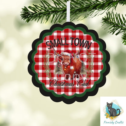 Scallop Blank, Highland Cow, Sign, Sublimation, Digital, PNG, Design, Acrylic, DTF, MDF, Nightlight, Ornament, Earrings