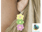 Multiflower - 3 flowers - Digital Design- Earrings - Ornaments - Signs