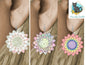 Sunflower Shape Earrings, PNG File For Sublimation Design, Digital Download, Sign , Keychain / Badge Reel Sublimation, customizable