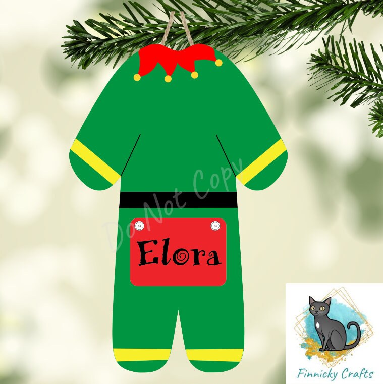 Customizable Elf Pajamas-  Xmas Sublimation Design PNG Graphic Clip Art Digital Download - Kid Pajamas