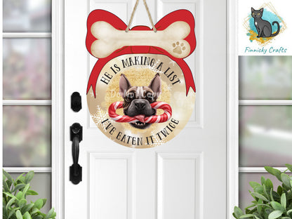Customizable Ball with bow; Santa's naughty list, dog ate list Christmas, sign, Ornament png