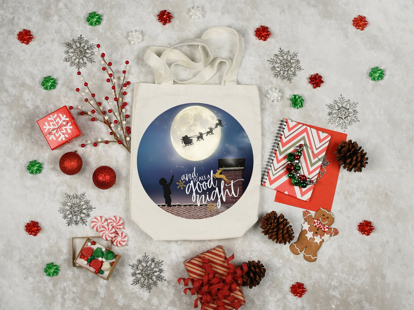 Sublimation Rooftop Santa Sleigh Round Sign - T-shirt - Cap - Pillow - Apron - Coaster - Cup - Bag Design - Digital Download