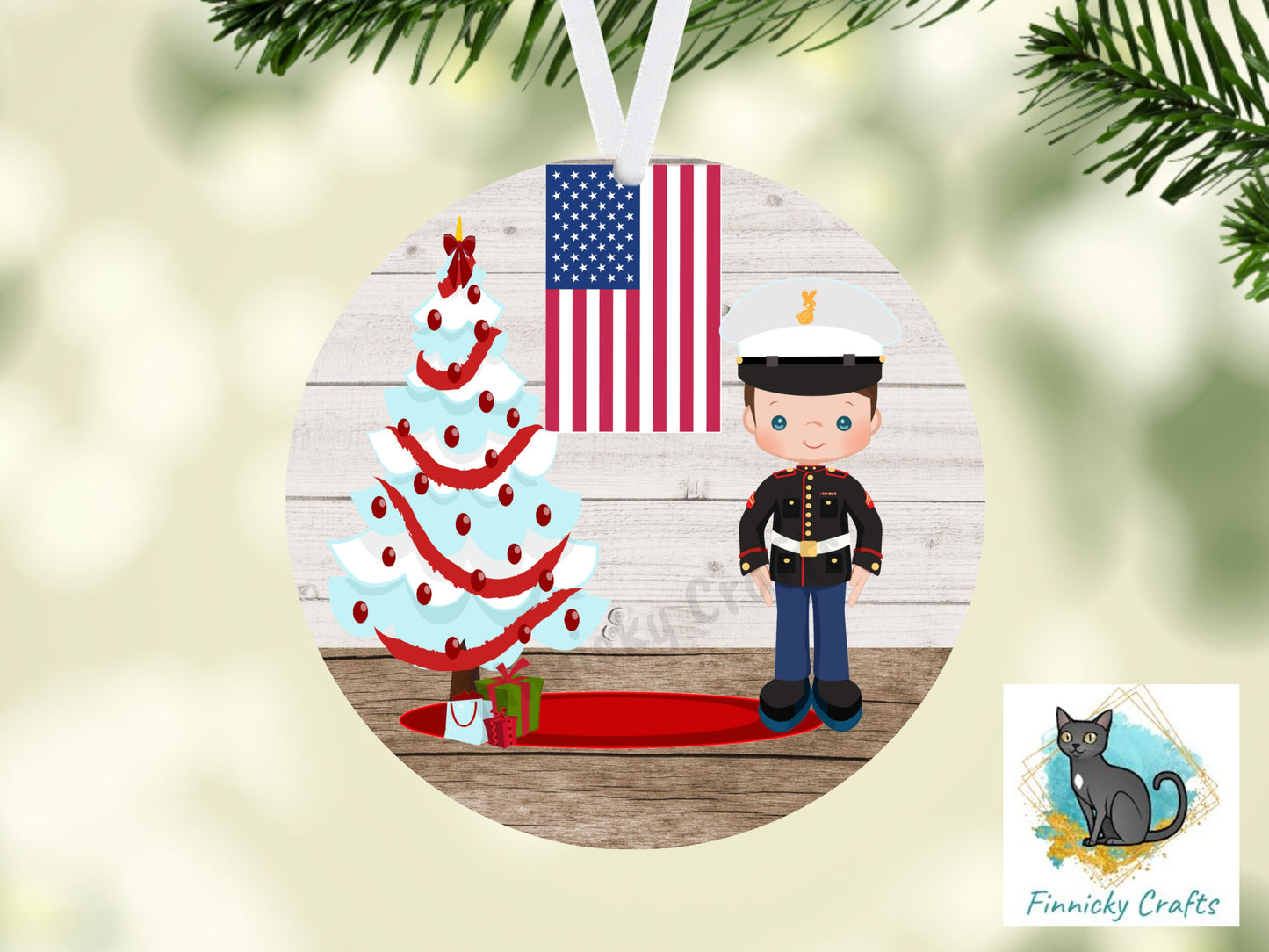 Military, Army, Marines, Navy, Christmas, Digital, PNG, Download, Ornament, Sublimation, Coaster, Round, Christmas, Badge Reel