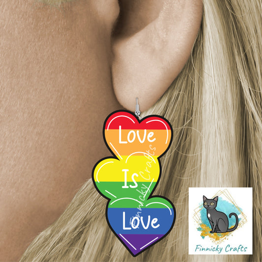 Trio Heart Shape, Gay Pride, Digital, PNG, Download, Sublimation, Gay Support, Love is Love, Badge Reel, Sign, T-Shirt