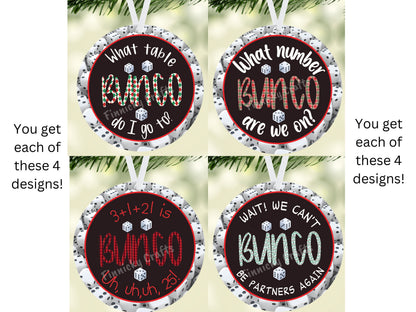 Bunco Bundle, 4 designs, Digital, PNG, Design, Download, Door Hanger, Ornament, Earrings, Badge Reel, Keyrings, Sublimation