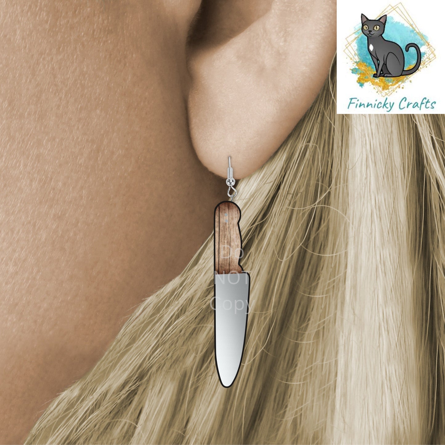 Knife and Bloody knife-PNG Sublimation Design for Earrings, Instant Digital Download