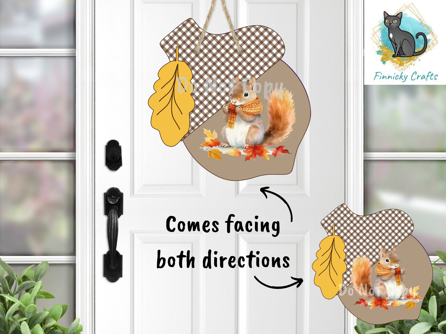 Fall, Acorn, Squirrel Silhouette, Sublimation, Tiered Tray Decor, Digital, PNG, Design, Download, Door Hanger, earrings
