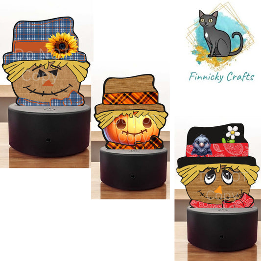 Scarecrow Head Design, Bundle, Fall, Plaid, Autumn, Cute, Sublimation, PNG, Digital Download, LIGHT BASE