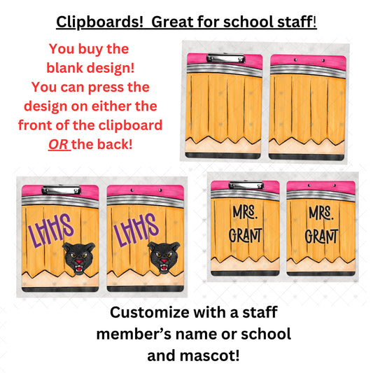 Customizable Teacher, Student, School Staff, Coach, Gift, Clipboard, Sublimation, Digital Design, PNG, Download, Decoration, Back to School
