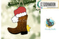 Cowboy Book with Santa Hat Christmas Design png