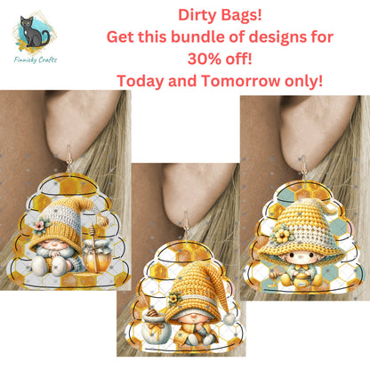 Beehive Shape Earrings Bundle, Cute Kids, PNG File For Sublimation Design, Digital Download, Sign , Keychain / Badge Reel Sublimation