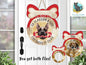 Customizable Ball with bow; Santa's naughty list, dog ate list Christmas, sign, Ornament png