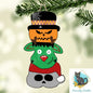 Trio Halloween Pumpkin, Frankenstein Reindeer, Skeleton Santa Design png